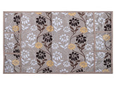 Kuber Industries Floral Print Polyester Fridge Top Cover with 6 Utility Side Pockets (Light Brown)